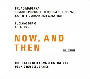 Dennis Russell Davies, the Orchestra della Svizzera italiana, and Pablo Marquez on guitar released a new recording of Bruno Maderna and Luciano Berio through ECM.